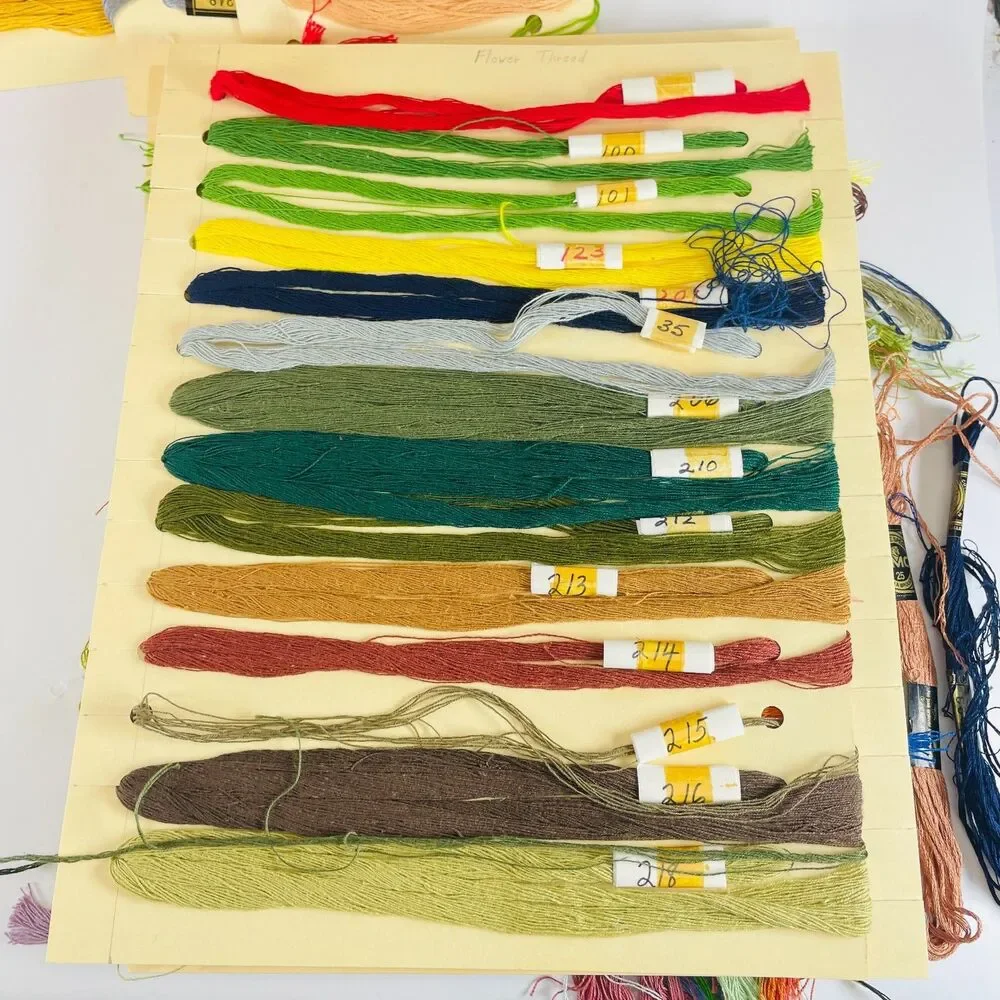 LOT 140 Vintage Embroidery Floss Skeins Assorted Colors DMC & More Craft Thread
